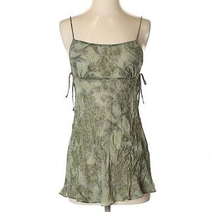 Vintage Y2K Victoria's Secret Paisley Fairy Milkmaid Side Tie Silk Slip Dress